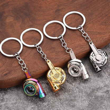 Mini turbo keychain spinning