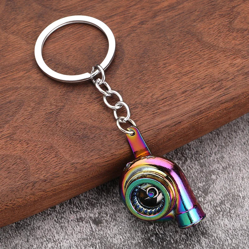 Mini turbo keychain spinning