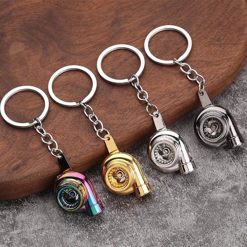 Mini turbo keychain spinning