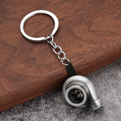 Mini turbo keychain spinning